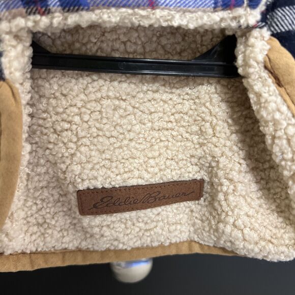 NWT Eddie Bauer Pet Apparel / Jacket Black And Tan Multi-Color Plaid Size Small - Picture 4 of 5